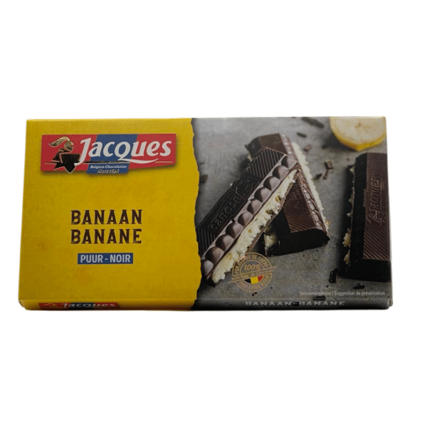 JACQUES Tabl. choc. noir et banane 200g