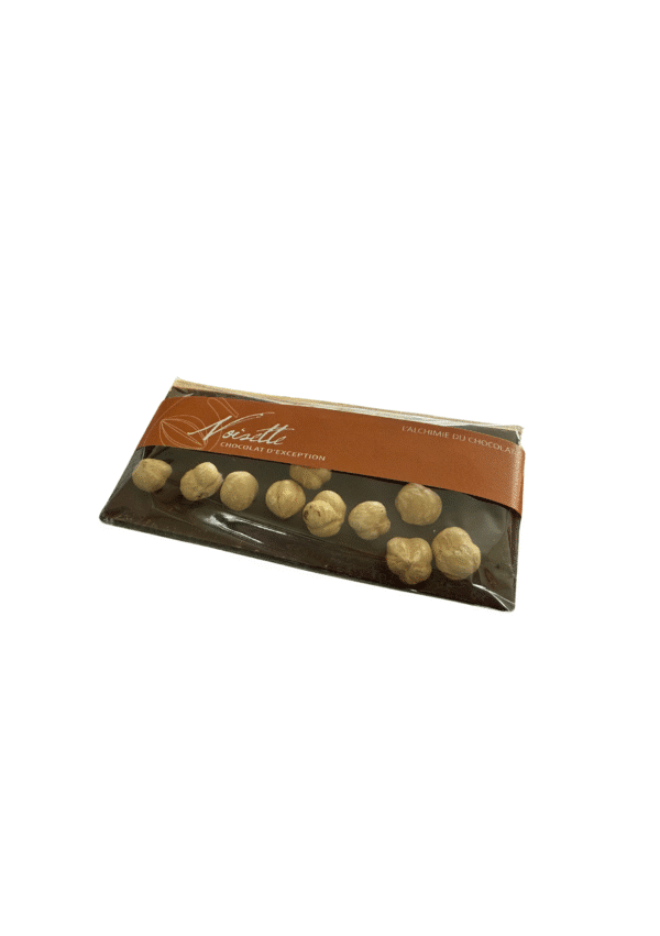 Tablette chocolat lait L’alchimie du chocolat – noisettes grillées et cacao Ghana