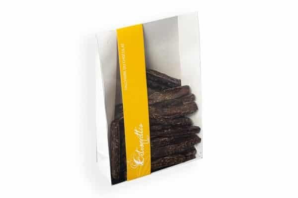 Citronettes chocolat L’alchimie du chocolat – écorces de citron confites enrobées de chocolat noir belge