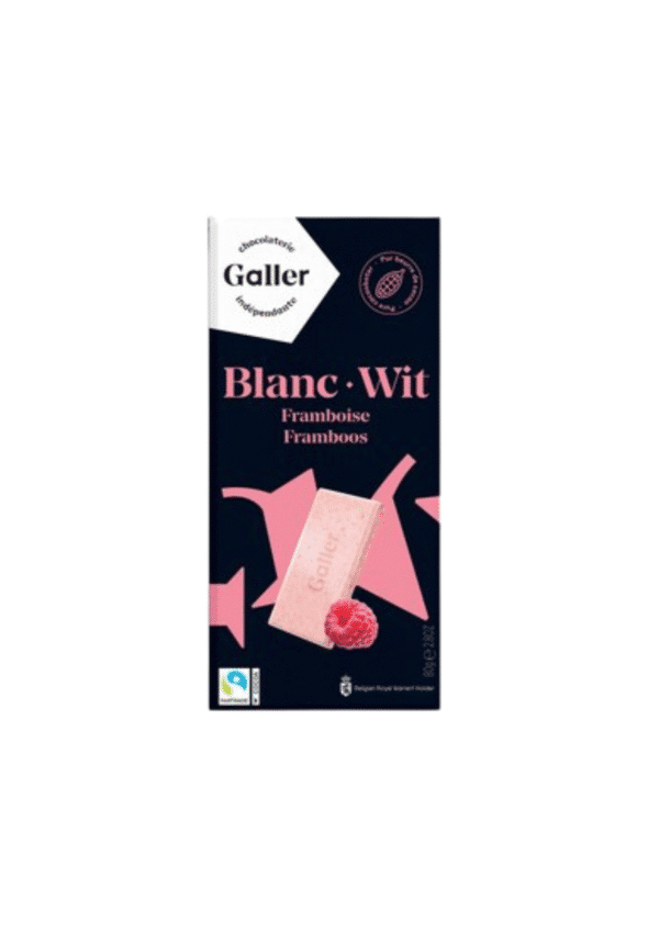 GALLER Tablette Blanc-Framboise 80g