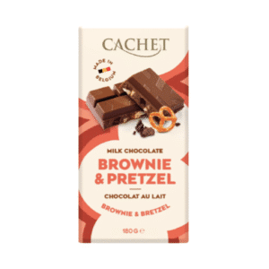 CACHET Brownie & Pretzel Choc. Lait 180g