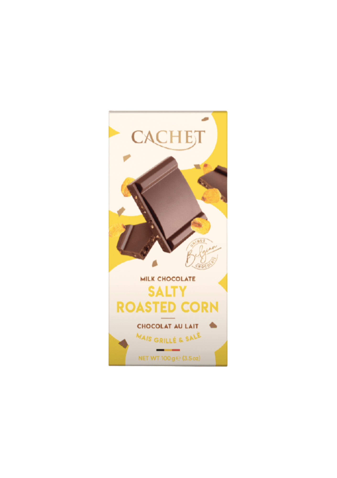CACHET Maïs grillé & salé Choc. Lait 100g