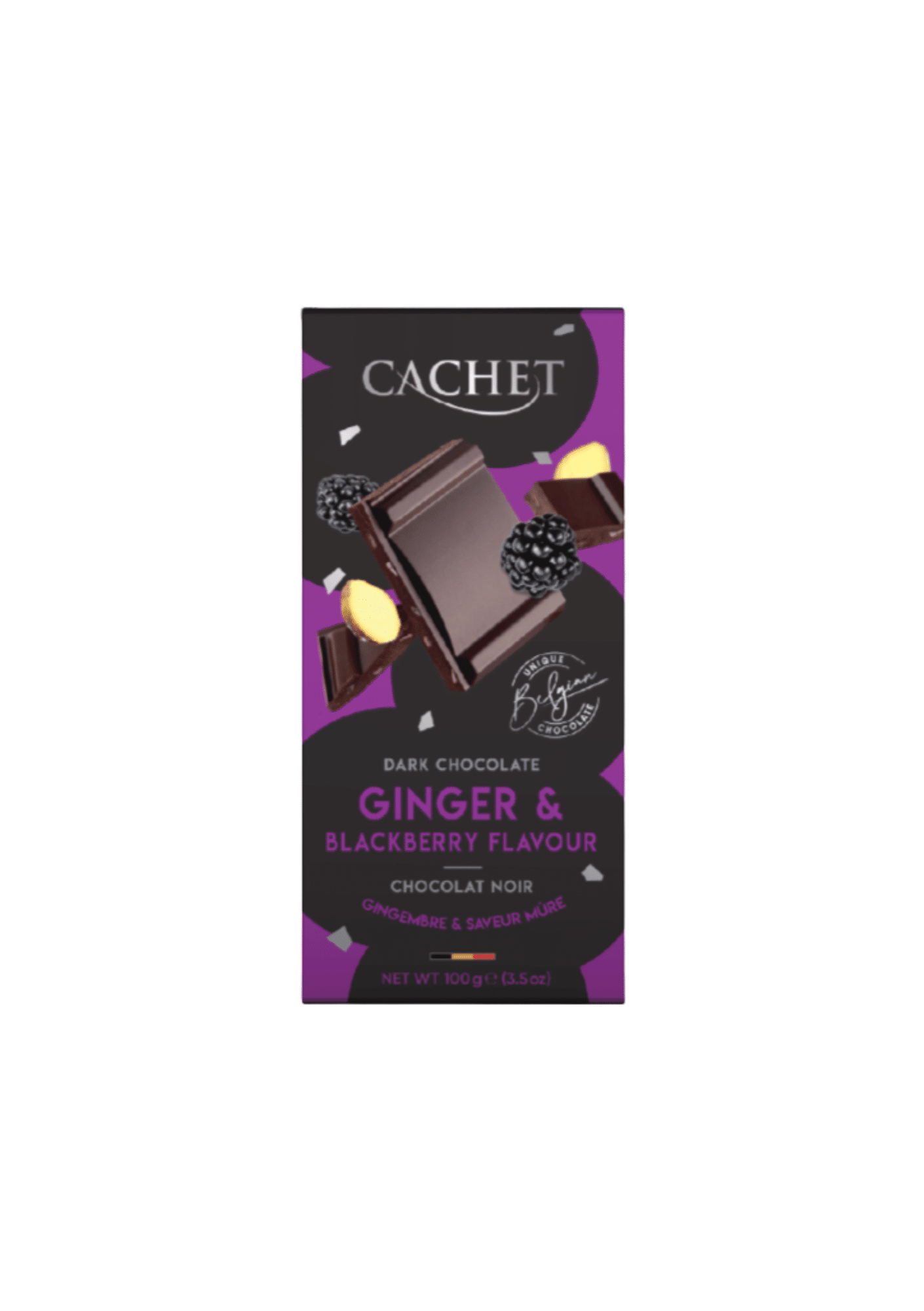 CACHET Gingembre & Mûre Choc. Noir 100g