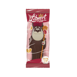 Figurine Libeert Saint-Nicolas en chocolat au lait belge décoré de couleurs – 80 g