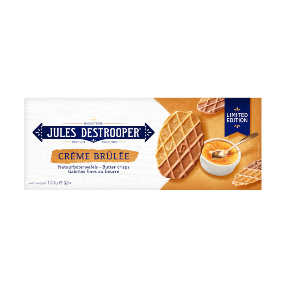 jules destrooper galettes crème brûlée édition limitée 100g