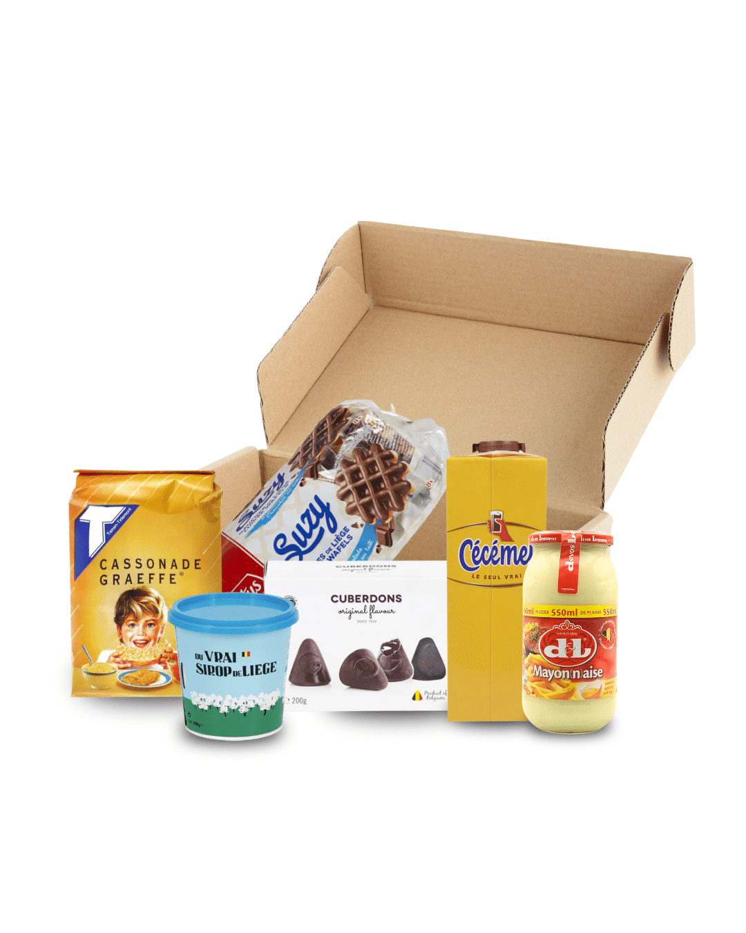 Box expat belge Starter Pack avec produits belges iconiques