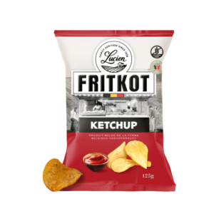 Chips de Lucien Fritkot Ketchup 125 g – chips belges artisanales