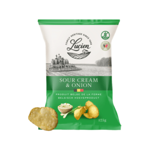Chips de Lucien Sour Cream & Onion 125 g – chips belges artisanales