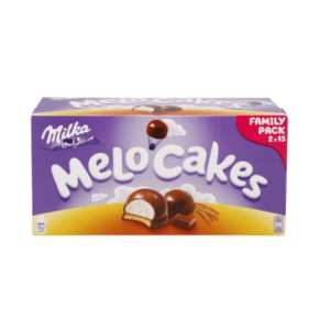 Boîte Milka Melo Cakes 500g avec gâteaux au chocolat et marshmallow