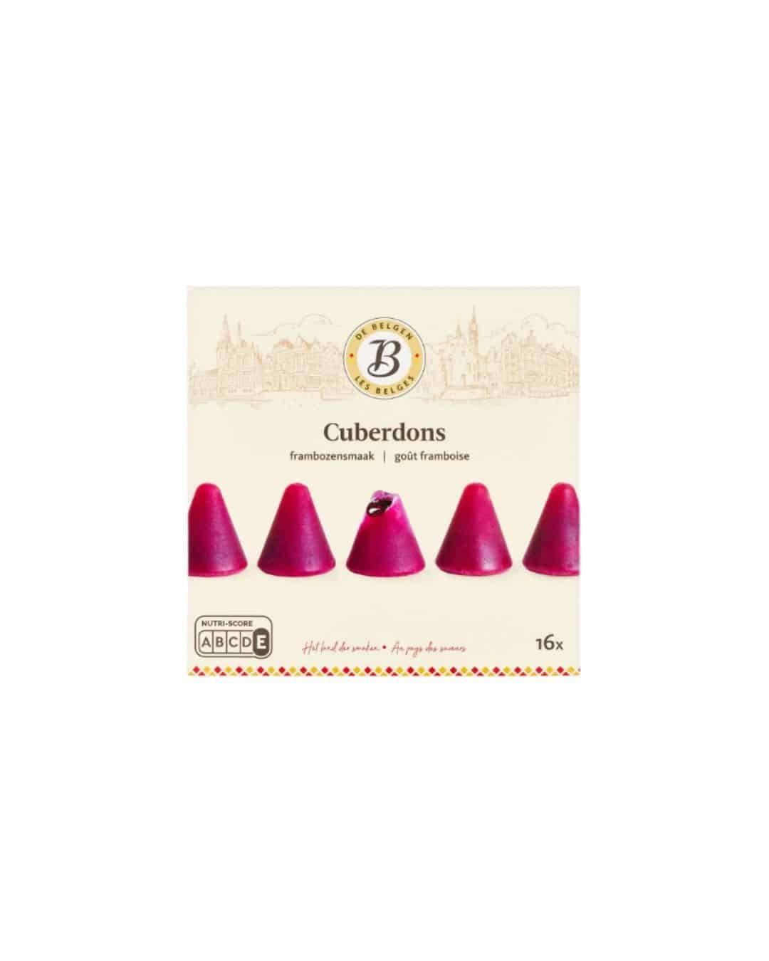 LES BELGES Cuberdons Framboise – 16 Pièces 224 g